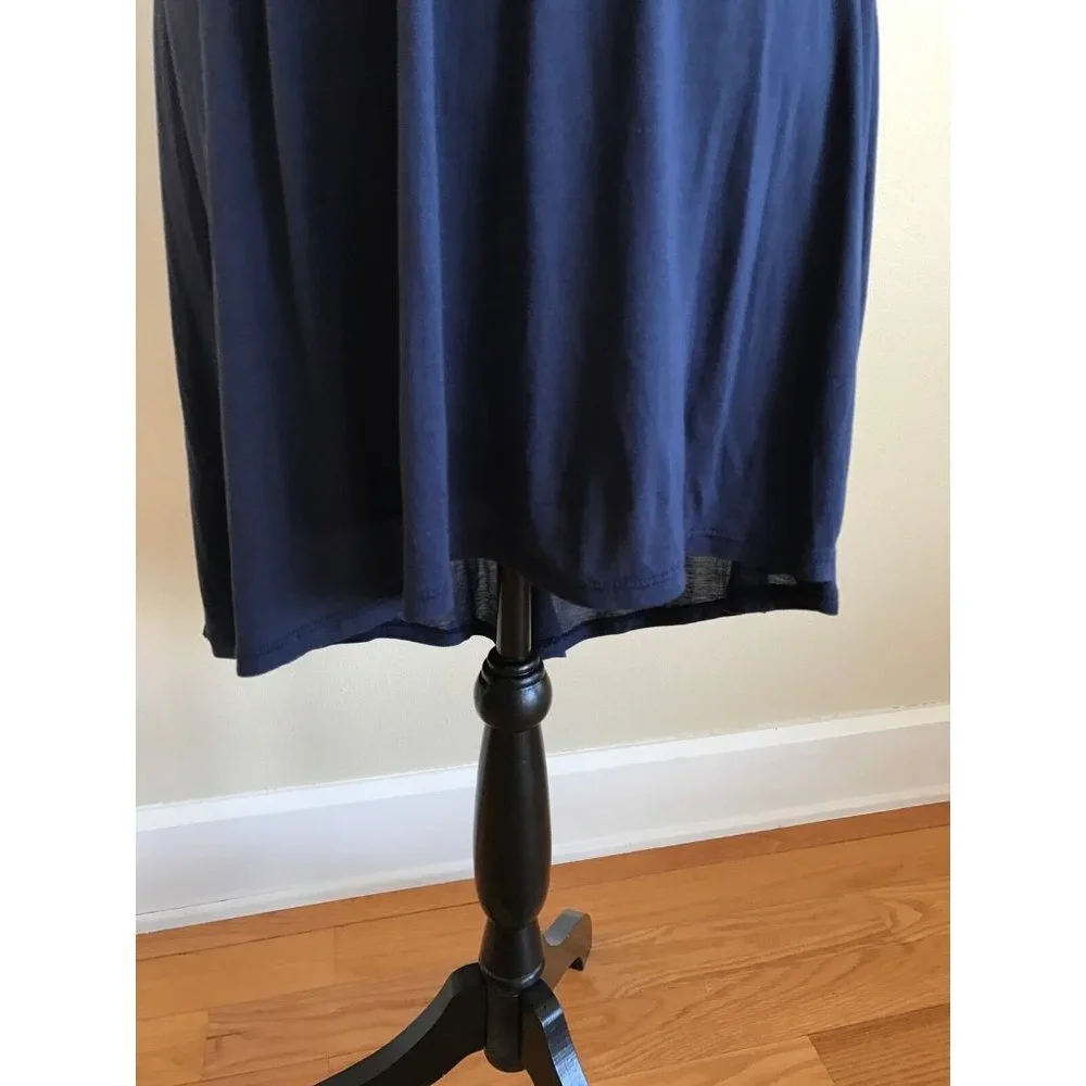Bella Luxx Navy Blue Tank Dress Black Straps - Picture 4 of 11